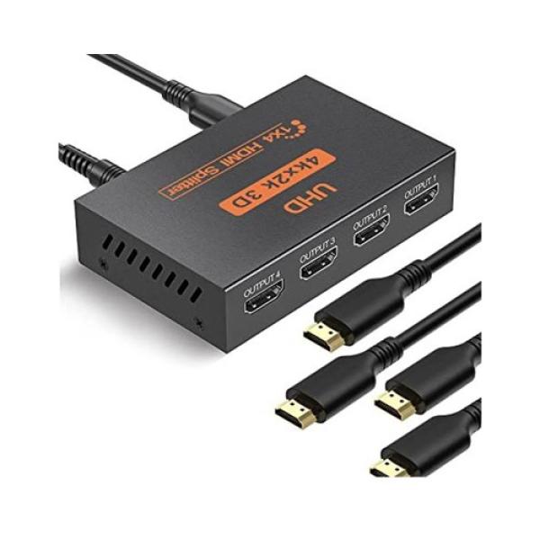 4 Port HDMI Splitter Amplifier for PS3 3D HD TV Support 1080P HDTV